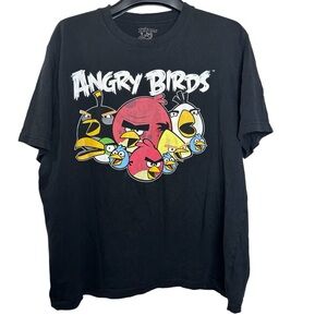 Angry Birds T‎ Shirt Men’s XL Black Shirt Big Red Bird Terence & Gang READ MORE